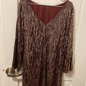 Zara Beautiful shimmer holiday or not dress in size L/XL